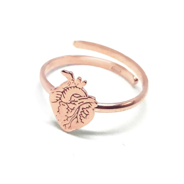 Anello cuore piccolo oro rosa