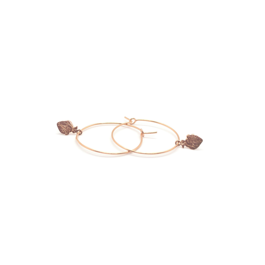 Hoops slim 3 cm oro rosa