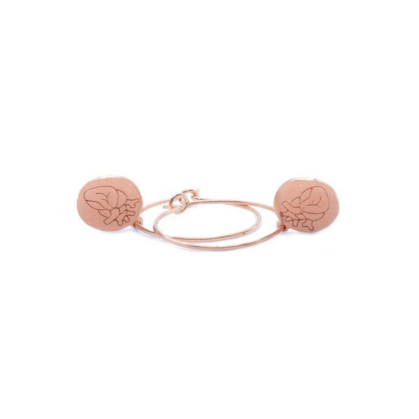 Hoops slim 2 cm Bonheur oro rosa