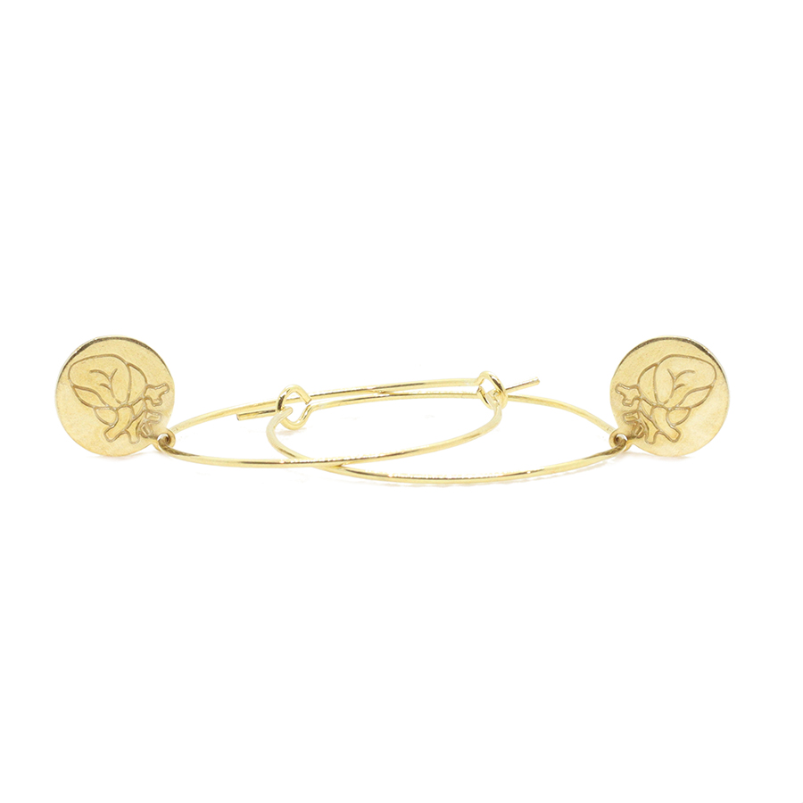 Hoops slim 3 cm Bonheur oro