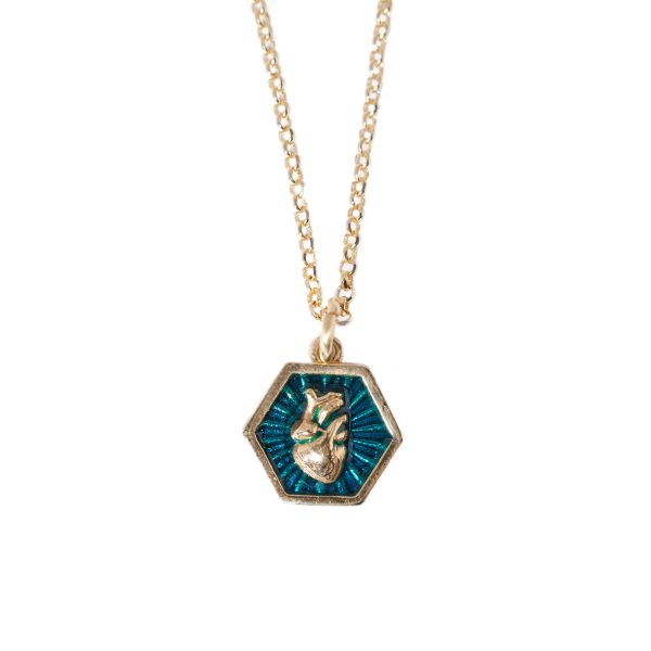 Collana Hexagone Anatomique Oro - Blu