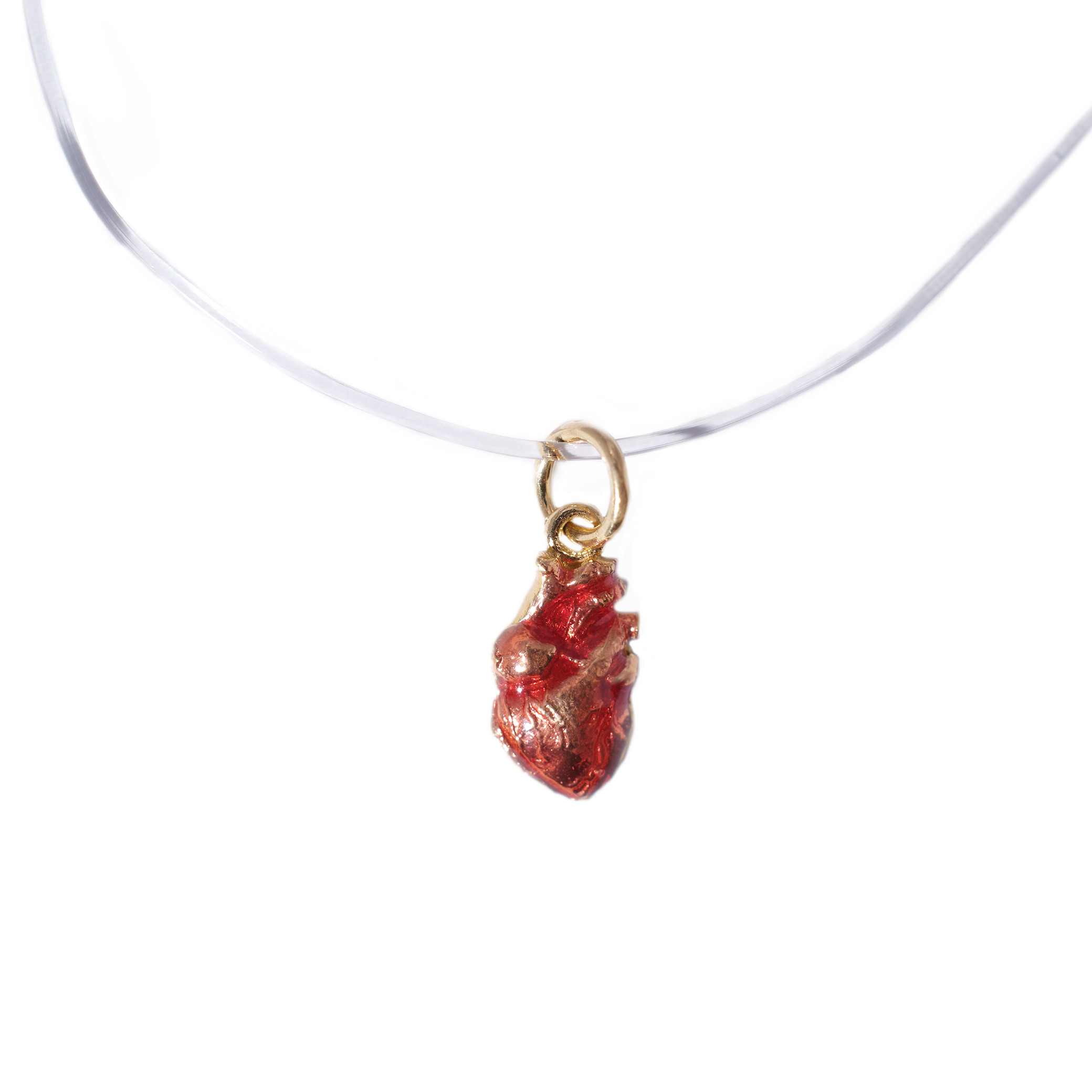 Collana Invisible Anatomique Oro - Rosso